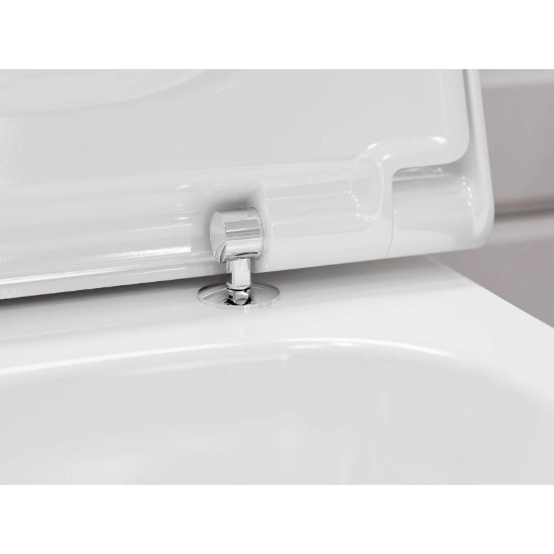 Capac WC Hansgrohe, EluPura S, cu soft close și quick release, alb