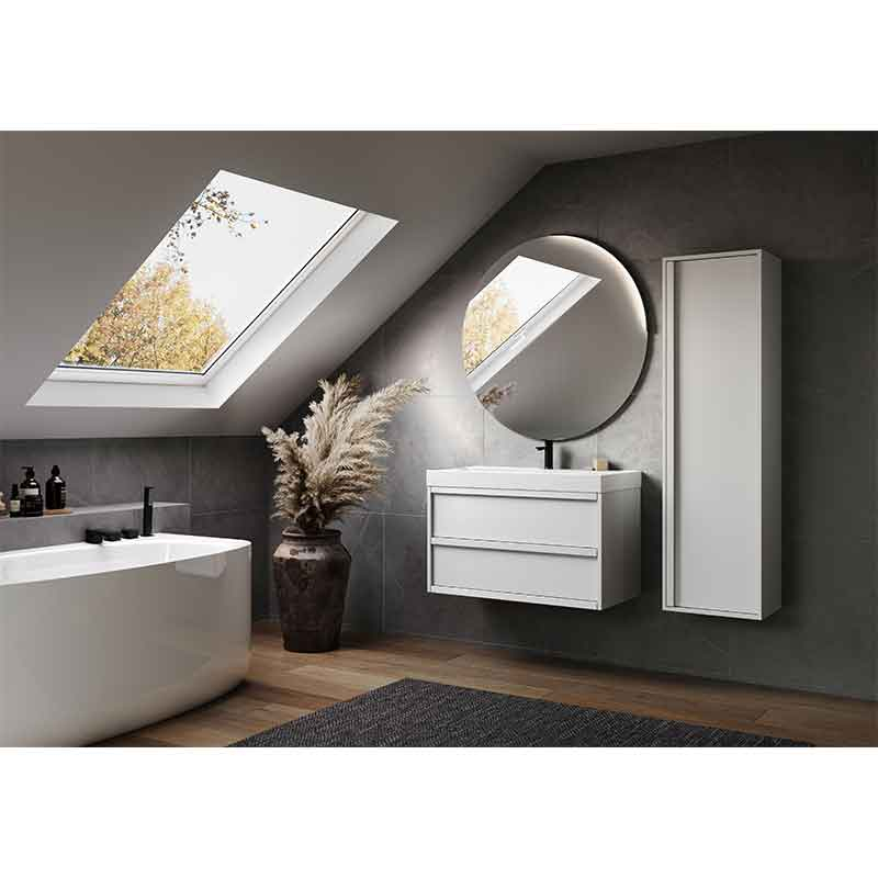 Mobilier suspendat Kolpasan, Storia 100, 2 sertare soft close, alb