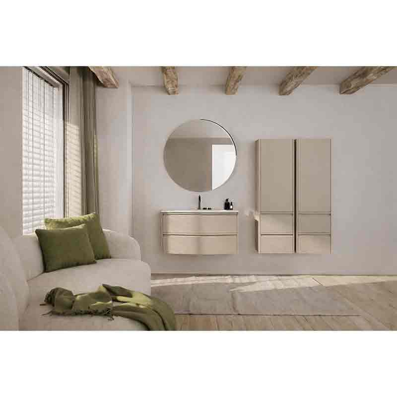 Set mobilier baie suspendat Kolpasan, Joy 100 cm, cu lavoar Cast Marble, light grey