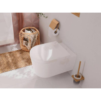  Vas WC suspendat Hansgrohe, EluPura S, cu spălare AquaFall Flush, 54x36 cm, alb