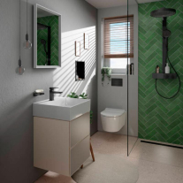  Vas WC suspendat Hansgrohe, EluPura S, cu spălare AquaFall Flush, 54x36 cm, alb