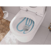  Vas WC suspendat Hansgrohe, EluPura S, cu spălare AquaFall Flush, 54x36 cm, alb
