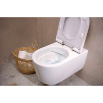  Vas WC suspendat Hansgrohe, EluPura S, cu spălare AquaFall Flush, 54x36 cm, alb
