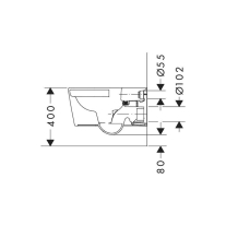  Vas WC suspendat Hansgrohe, EluPura S, cu spălare AquaFall Flush, 54x36 cm, alb