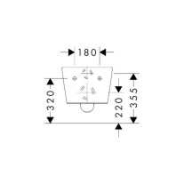 Vas WC suspendat Hansgrohe, EluPura Q, cu spălare AquaFall Flush, 54x36 cm, alb