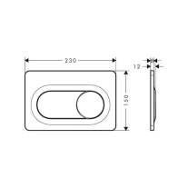  Clapetă cu acționare dublă Hansgrohe, iFrame, pentru rezervor încastrat, crom