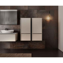 Dulap înalt suspendat Kolpasan, Orphia 100, 1 ușă, 1 sertar, light grey