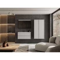 Dulap înalt cu două uși Kolpasan, Storia, h150 cm, alb