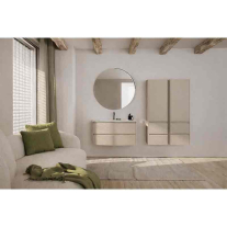 Set mobilier baie suspendat Kolpasan, Joy 60 cm, cu lavoar Cast Marble, light grey