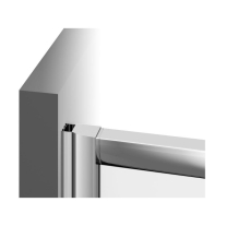 Ușă culisantă de duș Ravak Blix Slim BLDP 130, H195 cm, sticlă transparentă AntiCalc, aluminiu lucios