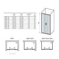 Ușă culisantă de duș Ravak Blix Slim BLDP4 200, H195 cm, sticlă transparentă AntiCalc, aluminiu lucios