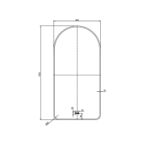 Oglindă cu LED, dezaburire, ceas și bluetooth Cosimo Bronze 50x100 cm, lumină Internă și Ambientală, ramă bronz