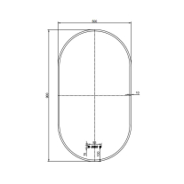 Oglindă cu LED, dezaburire și ceas Fluminia, Canaria 90 Clock Superlight, iluminare perimetrală cu difuzor acrilic, ramă albă