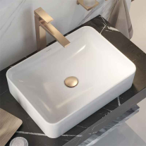 Lavoar pe blat Hansgrohe Xuniva Q, dreptunghiular, 55 x 40 cm, alb