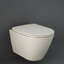 Vas WC suspendat rimless RAK Feeling, cu fixare ascunsă, 52x36 cm, greige mat