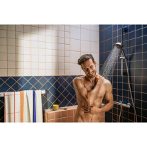 Set de duș 95 Hansgrohe Activera Select S EcoSmart, cu bară de duș 65 cm, crom