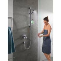  Set de duș Hansgrohe Crometta 100 Vario cu bară 65 cm și savonieră, alb/crom