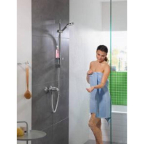  Set de duș Hansgrohe Crometta 100 Vario cu bară 65 cm și savonieră, alb/crom