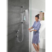  Set de duș Hansgrohe Crometta 100 Vario cu bară 65 cm și savonieră, alb/crom