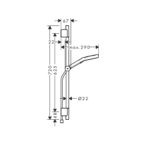 Set de duș Hansgrohe Rainfinity 130 3 jeturi cu bară S Puro 65 cm, suport duș și furtun textil Designflex 160 cm, crom