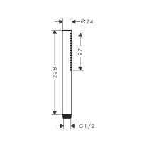 Pară de duș tip baton Hansgrohe Pulsify S, 1 jet, crom
