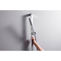 Pară de duș tip baton Hansgrohe Pulsify E 100, 1 jet PowderRain EcoSmart, crom