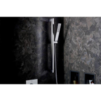 Pară de duș tip baton Hansgrohe Pulsify E 100, 1 jet PowderRain EcoSmart, crom