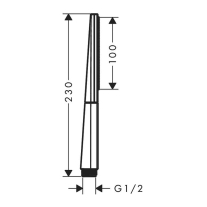 Pară de duș tip baton Hansgrohe Rainfinity 100, jet PowderRain,  bronz mat