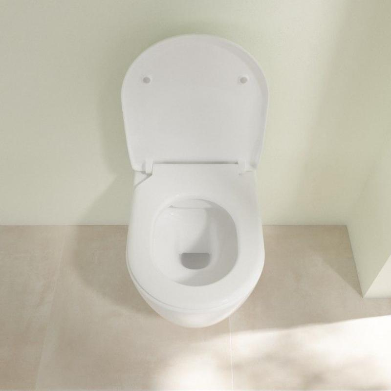 Set vas WC suspendat Villeroy & Boch Avento DirectFlush CeramicPlus cu capac închidere lentă, alb Alpin