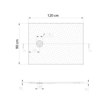 Cădiță de duș Kolpasan Hopp, din cast marble, 120x80 cm, antracit