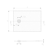  Cadiță de duș Kolpasan Hopp, din cast marble, 120x80 cm, alb
