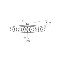 Pălărie de duș rotundă Kludi A-QA, metalică, Ø30 cm, brushed bronze