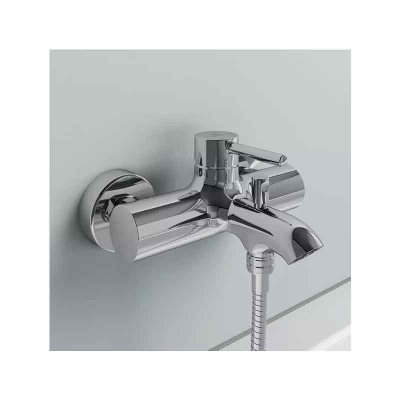 Baterie cadă-duș Ideal Standard Ceraline, cu montaj aparent, crom