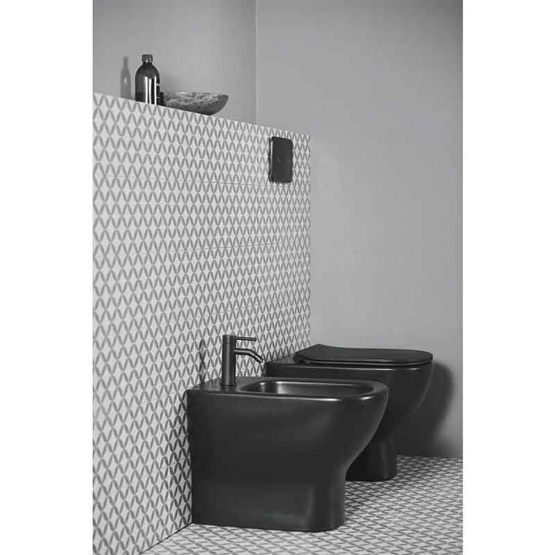 Bideu stativ Ideal Standard Tesi BTW, negru mat