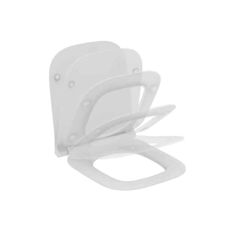 Capac WC Ideal Standard i.life S Slim SoftClose, duroplast, alb lucios, 36 x 41 cm