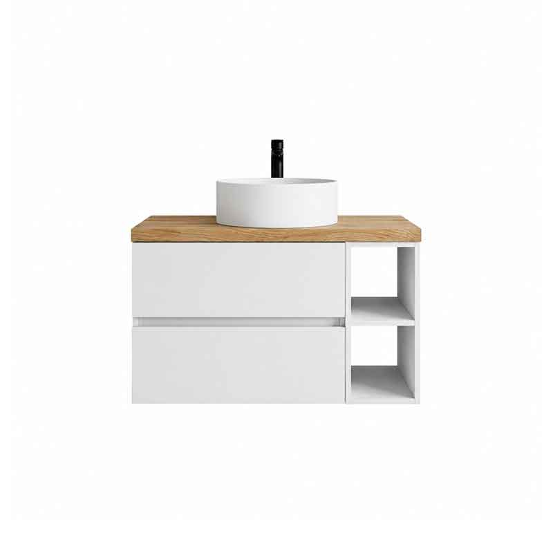 Mobilier suspendat pentru lavoar Fluminia Genova 60, front și laterale netede, 60x46 cm, alb lucios