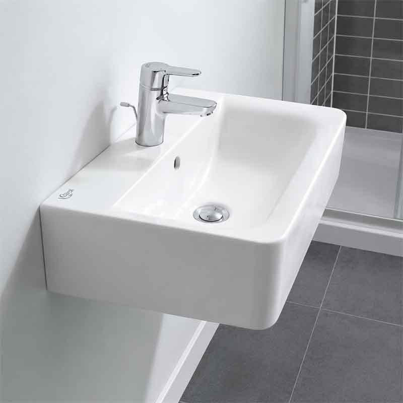 Lavoar suspendat Ideal Standard Connect Cube, 60 x 46 cm, alb