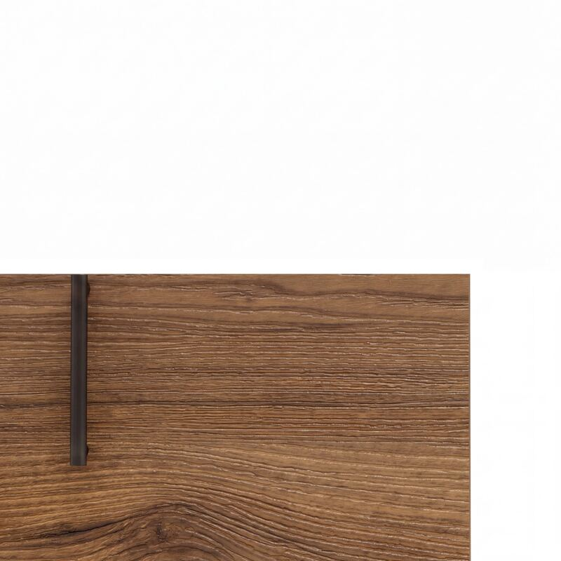 Mobilier suspendat pentru lavoar Fluminia Pisa 80 cm, front neted, 80 × 46 cm, tabacco, mâner negru