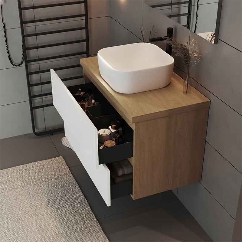 Blat pentru mobilier Fluminia, 80x46 cm, rovere naturale