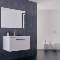 Bideu suspendat Ideal Standard i.life B, cu preaplin, 1 orificiu pentru baterie, 54 x 35,5 cm, alb