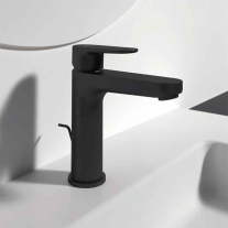 Baterie lavoar Ideal Standard Cerafine 120, cartuș ceramic, ventil Pop-Up, negru mat