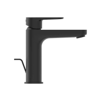 Baterie lavoar Ideal Standard Cerafine 120, cartuș ceramic, ventil Pop-Up, negru mat