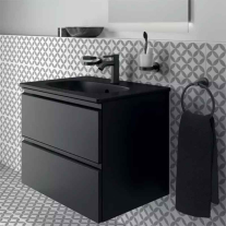 Baterie lavoar Ideal Standard Ceraline 100 fără ventil, negru mat