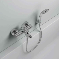 Baterie cadă-duș Ideal Standard Ceraline, cu montaj aparent, crom