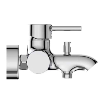 Baterie cadă-duș Ideal Standard Ceraline, cu montaj aparent, crom