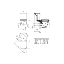Rezervor de colț Ideal Standard I.life S, cu alimentare inferioară
