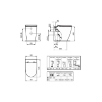  Capac WC Ideal Standard I.life O, tip sandwich cu Soft Close, alb