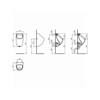 Pisoar Ideal Standard Connect, cu alimentare din spate, alb