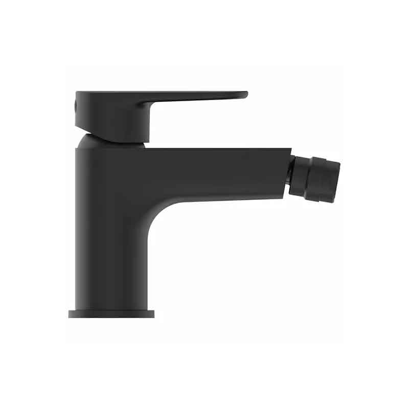 Baterie bideu Ideal Standard Cerafine O, ventil Click-Clack, negru mat