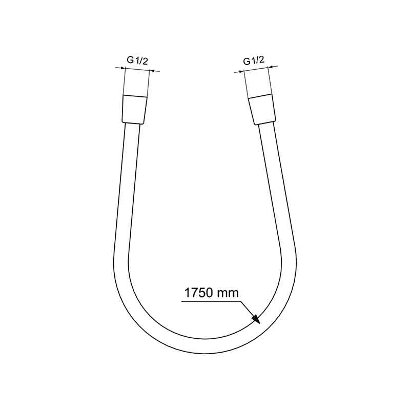Furtun de duș Ideal Standard, Idealflex, 175 cm lungime, crom